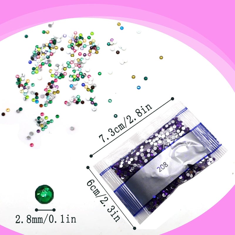 THUTEP 10000 Pieces Shiny 5D Diamond Art Painting Beads, Single Color Code:208, Rhinestones Accessories for Crafting, Round Beads Art Replacement for DIY Craft Diamond Art Painting Accessories (208) - Image 3
